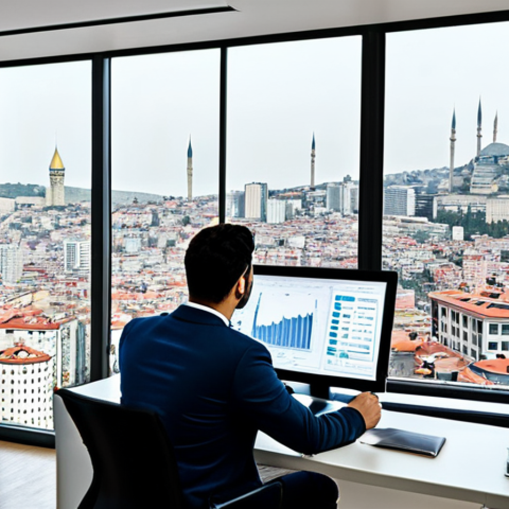 Data-Driven Decision Making**
"A Turkish entrepreneur in a modern office setting, analyzing charts and graphs on a large monitor, surrounded by colleagues collaborating on tablets, fully clothed in business casual attire, appropriate content, safe for work, perfect anatomy, natural proportions, professional, high quality, data analytics concept, Istanbul skyline in background, modest clothing."
**
