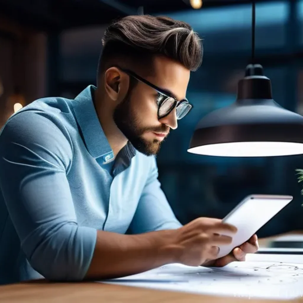 초기 스타트업의 성장 단계와 투자 유치 - **A visionary young entrepreneur, mid-20s, with a determined expression, sketching innovative ideas ...