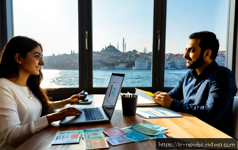 Home 17 초기 스타트업의 경쟁 우위 분석 - Photorealistic early-stage startup strategy meeting in a bright modern Istanbul coworking office, di...