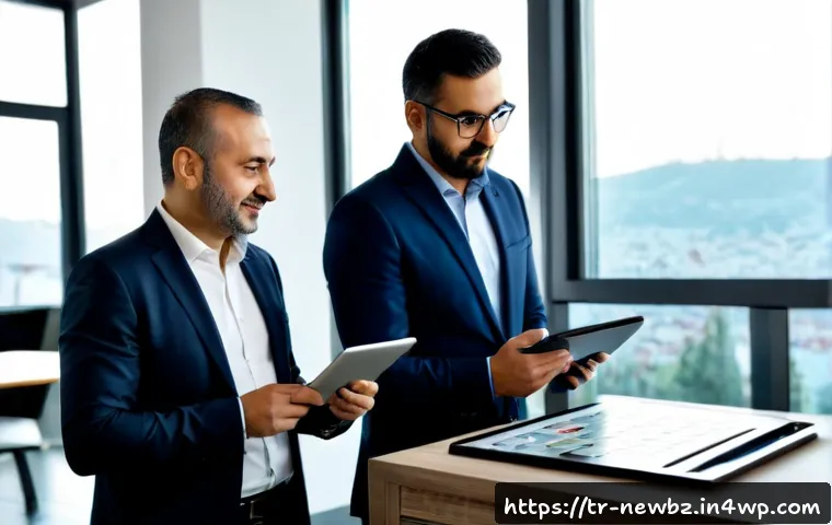 Home 17 스타트업 심사에서 주목해야 할 성과 지표 - Photorealistic startup investment review in a modern Istanbul co-working office, a diverse Turkish f...